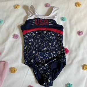 Danskin Freestyle Navy and White Leotard